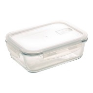 Pote 1L Retangular Hermético Borossilicato Transparente